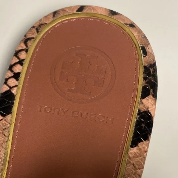 New! Tory Burch Snake Print Metal Millers
Size: 5.5, No Box - Picture 3 of 8